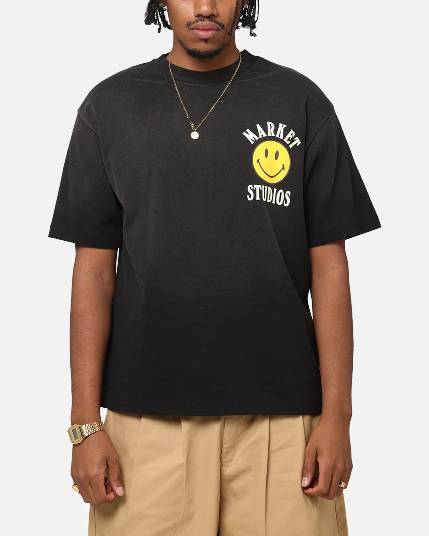 Market Smiley Lockup T-Shirt Black