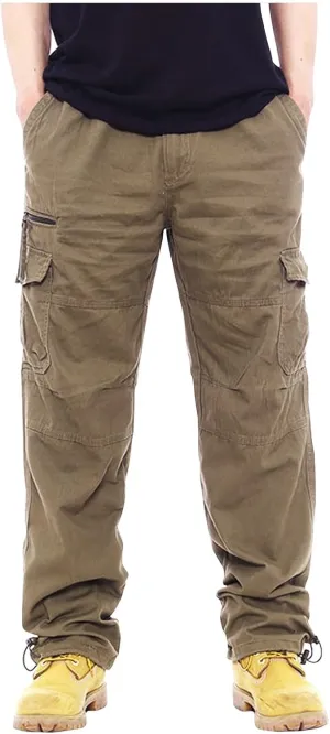 Mens Khaki Pants Relaxed Stretch Big and Tall Mens Sweatpants with Pockets Hiking Pants Match Pants Casual Slim Fit
