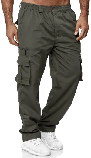 Mens Khaki Pants Relaxed Stretch Big and Tall Mens Sweatpants with Pockets Hiking Pants Match Pants Casual Slim Fit