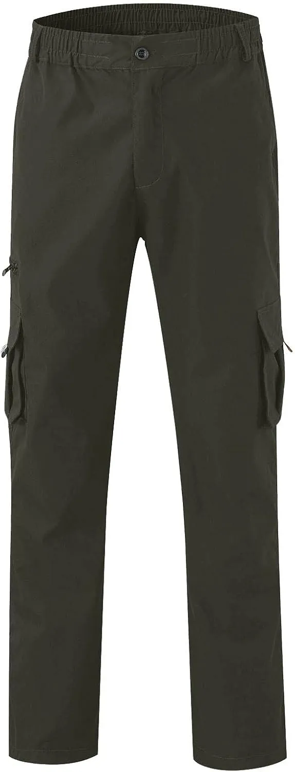 Mens Khaki Pants Relaxed Stretch Big and Tall Mens Sweatpants with Pockets Hiking Pants Match Pants Casual Slim Fit