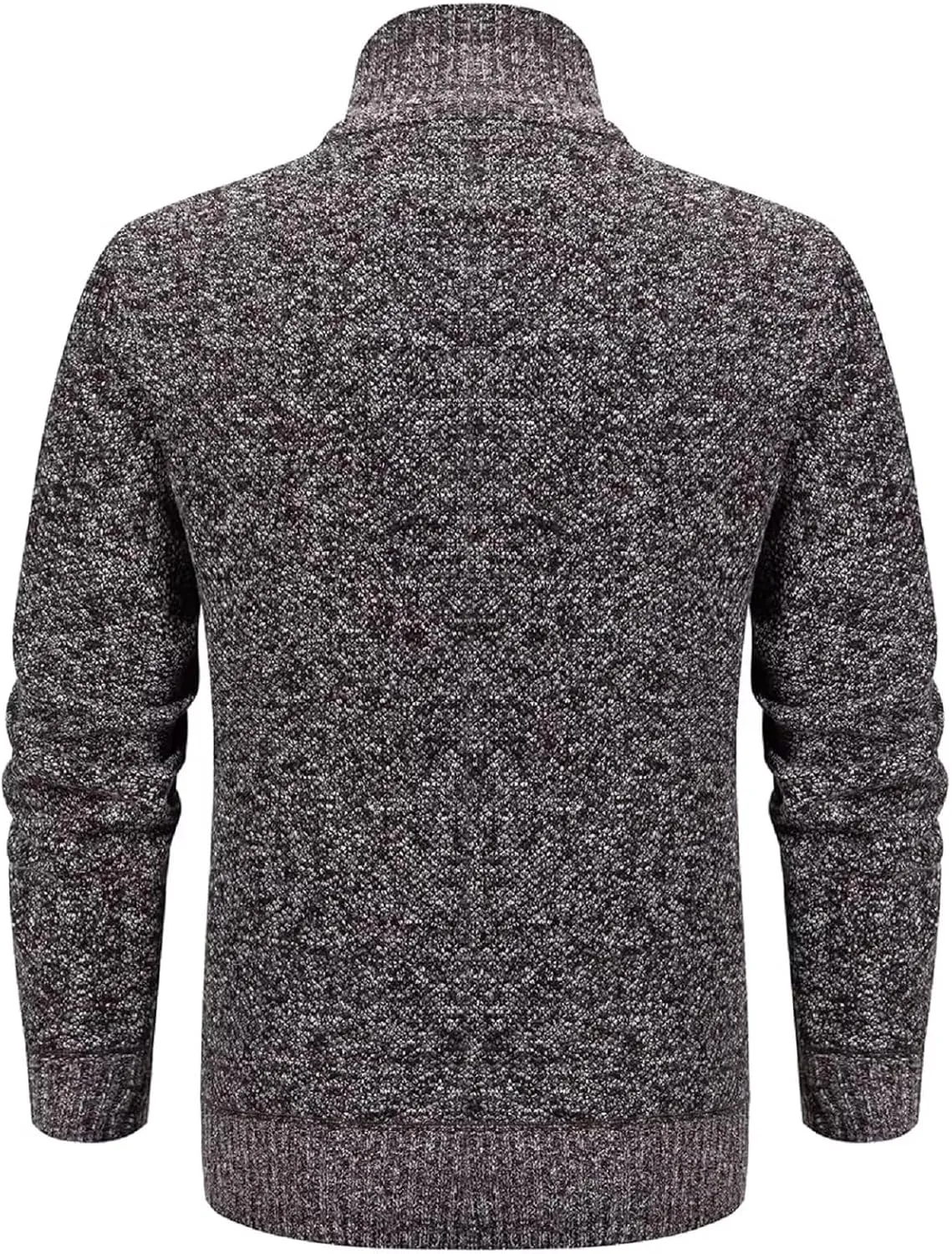 Men's Knit Cardigan Sweater Slim Fit Long Sleeve Stand Collar Full Zipper Casual Sweater