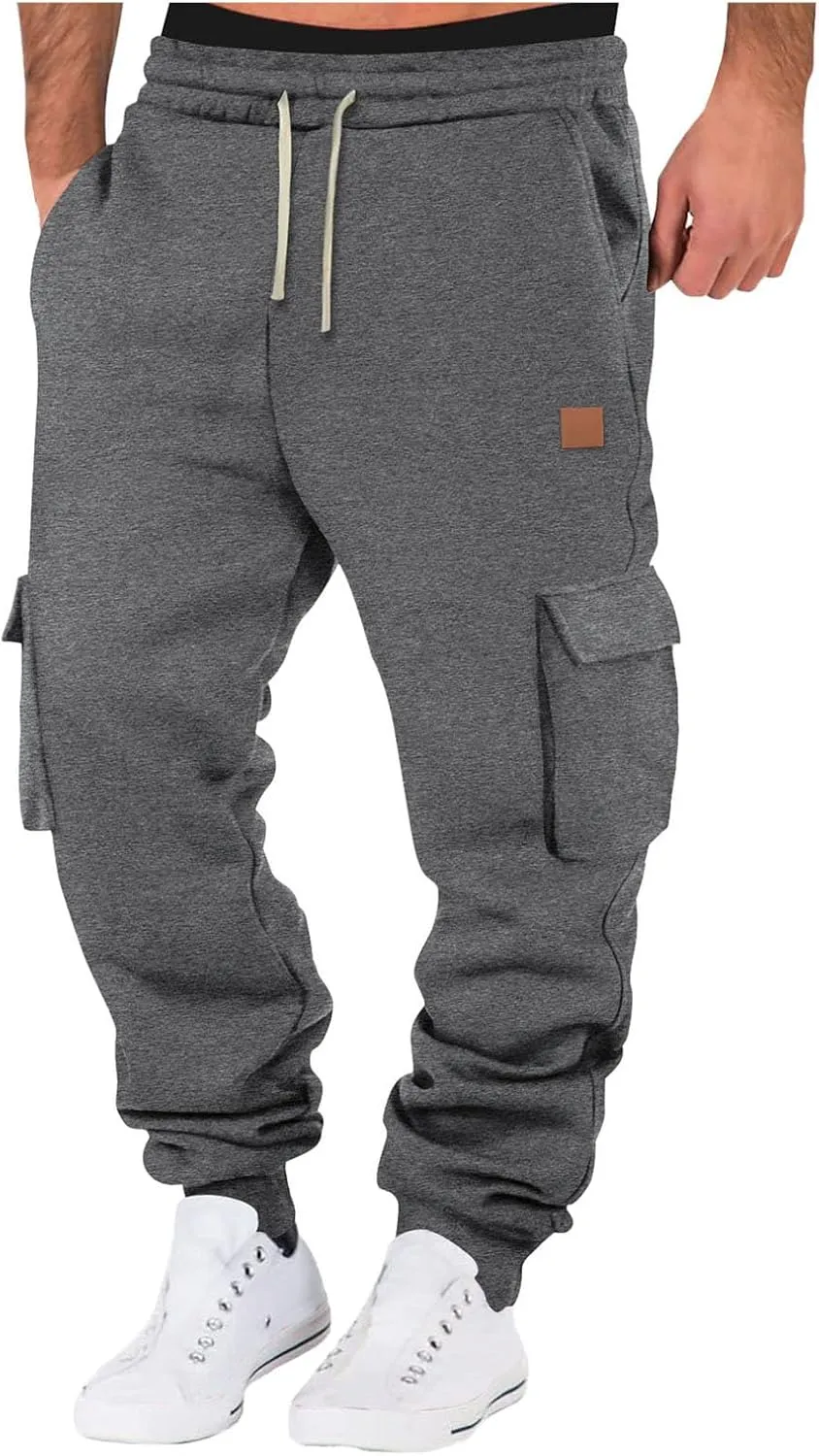 Men's Pants Cargo Work Casual Loose Straight Sweatpants Lightweight Work Hiking Pants Multi Pockets Jogger Tousers