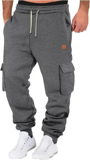 Men's Pants Cargo Work Casual Loose Straight Sweatpants Lightweight Work Hiking Pants Multi Pockets Jogger Tousers