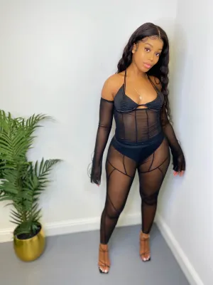 Mesh Bare Back top