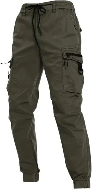 MIDOO Golf Pants Men Stretch Relaxed Fit Casual Fleece Joggers Loose Open Bottom Athletic Pants Straight Leg Hiking Pants
