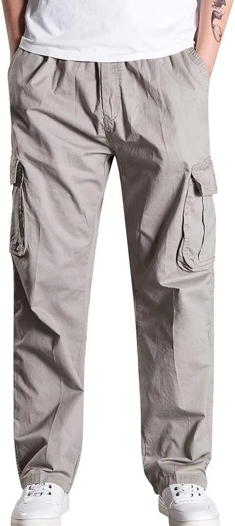 MIDOO Golf Pants Men Tapered Leg Casual Drawstring Waist Joggers Lightweight Breathable Active Athletic Fishing Hiking Pants
