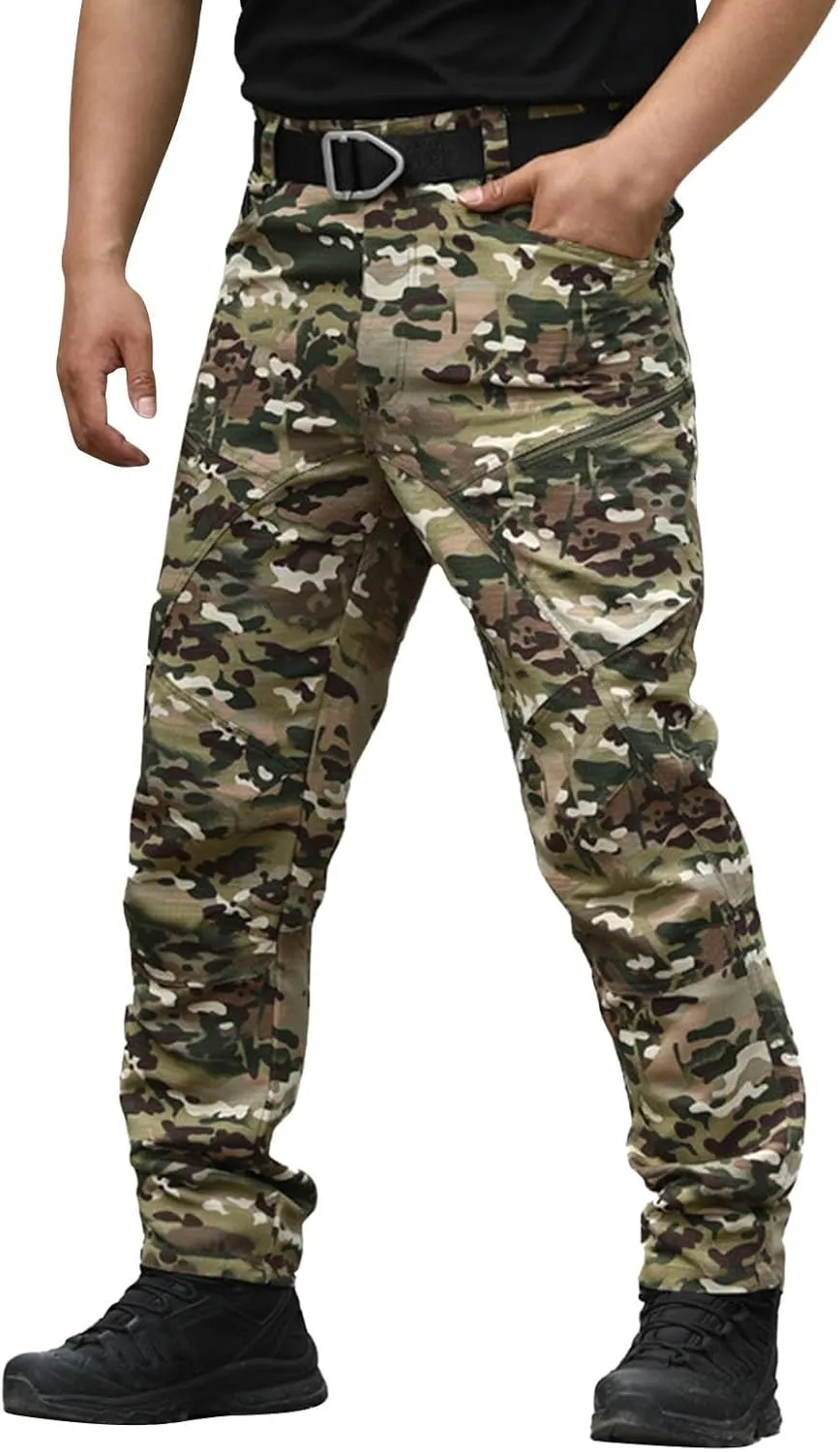 MIDOO Golf Pants Men Tapered Leg Casual Joggers Pants Stretch Drawstring Elastic Waist Tapered Leg Sweatpants with Pockets