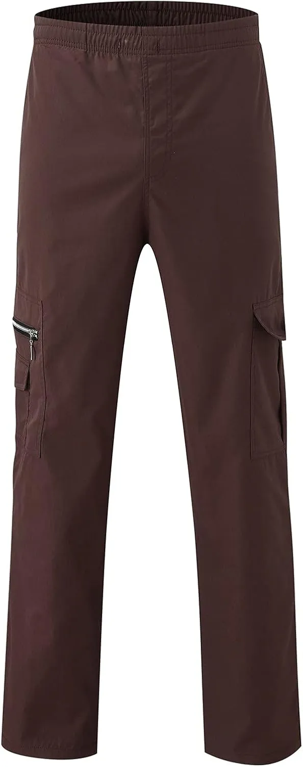 MIDOO Tactical Pants for Men Stretch Waterproof Baggy Sweat Pants Lightweight Hiking Work Pants Relaxed Straight Leg Tousers