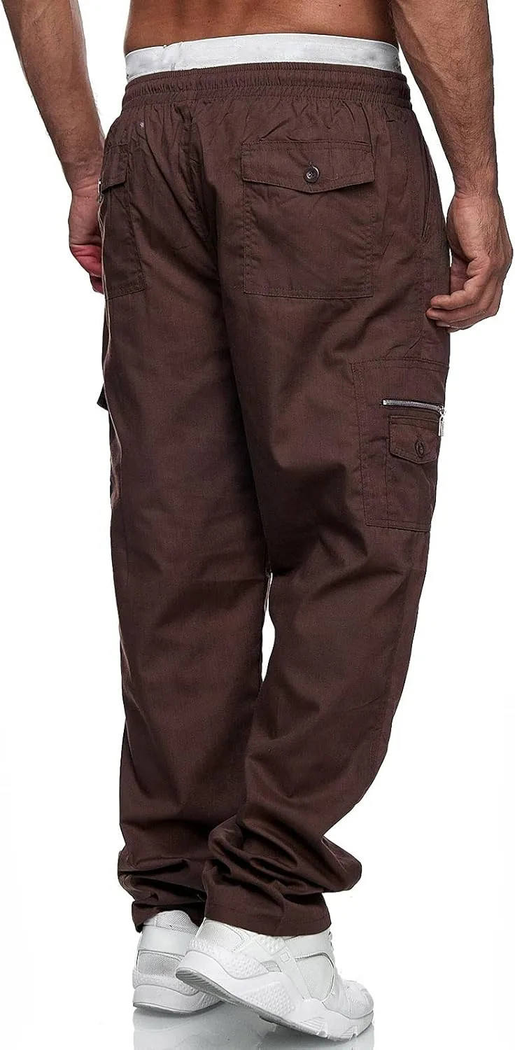 MIDOO Tactical Pants for Men Stretch Waterproof Baggy Sweat Pants Lightweight Hiking Work Pants Relaxed Straight Leg Tousers