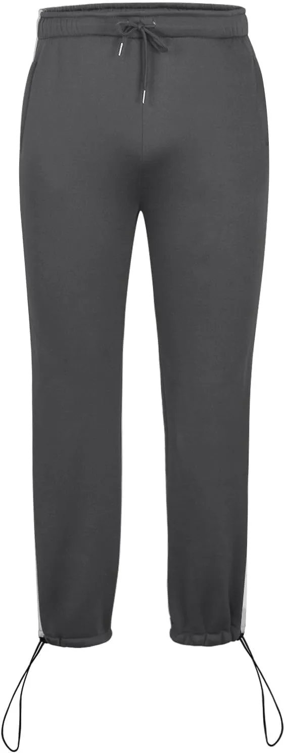 Muscularfit Mens Casual Pants Stretch Waist Big and Tall Athletic Sweatpants with Pockets Lightweight Solid Lounge Fall Pants