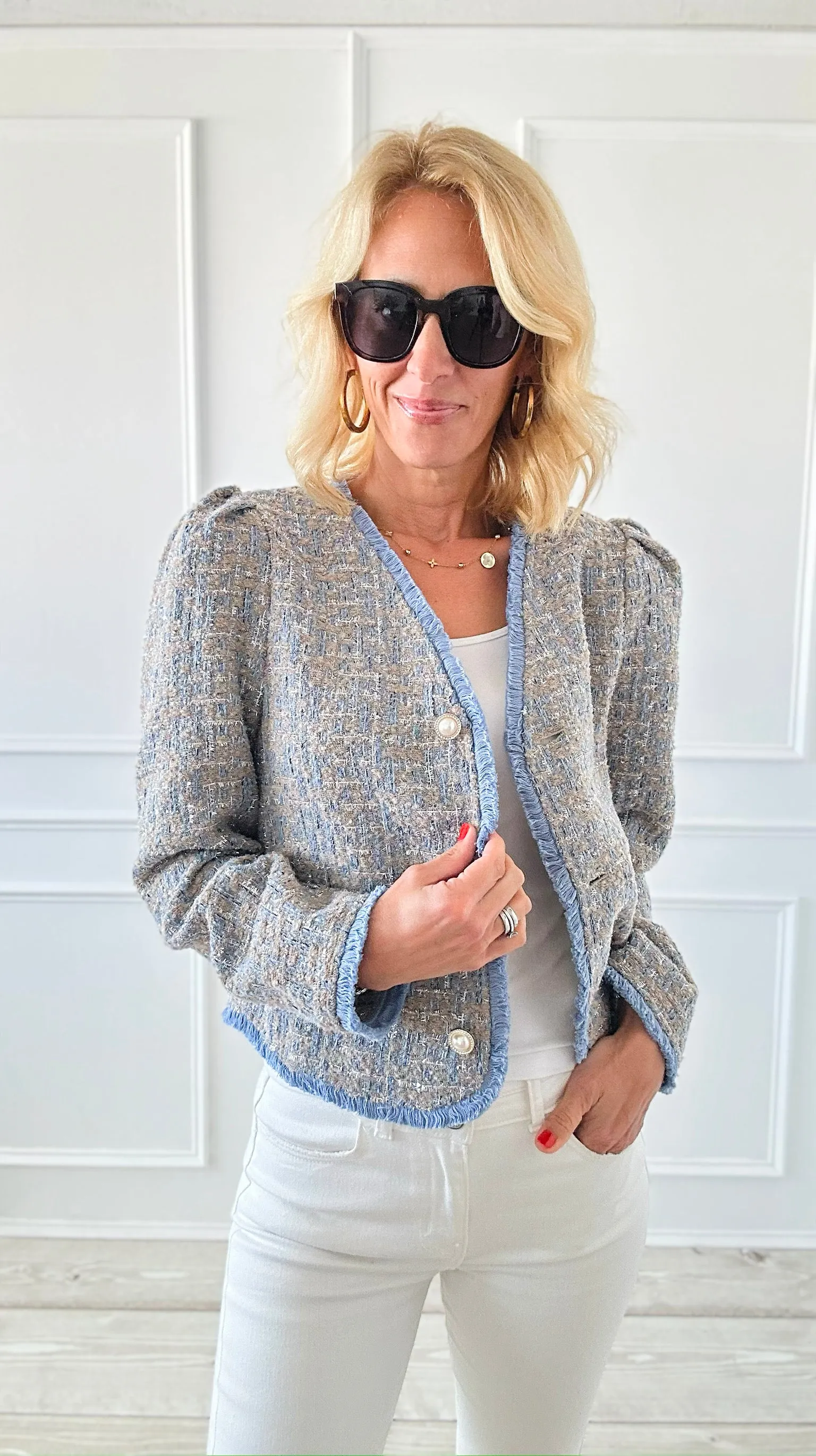 Parisian Elegance Buttoned Jacket