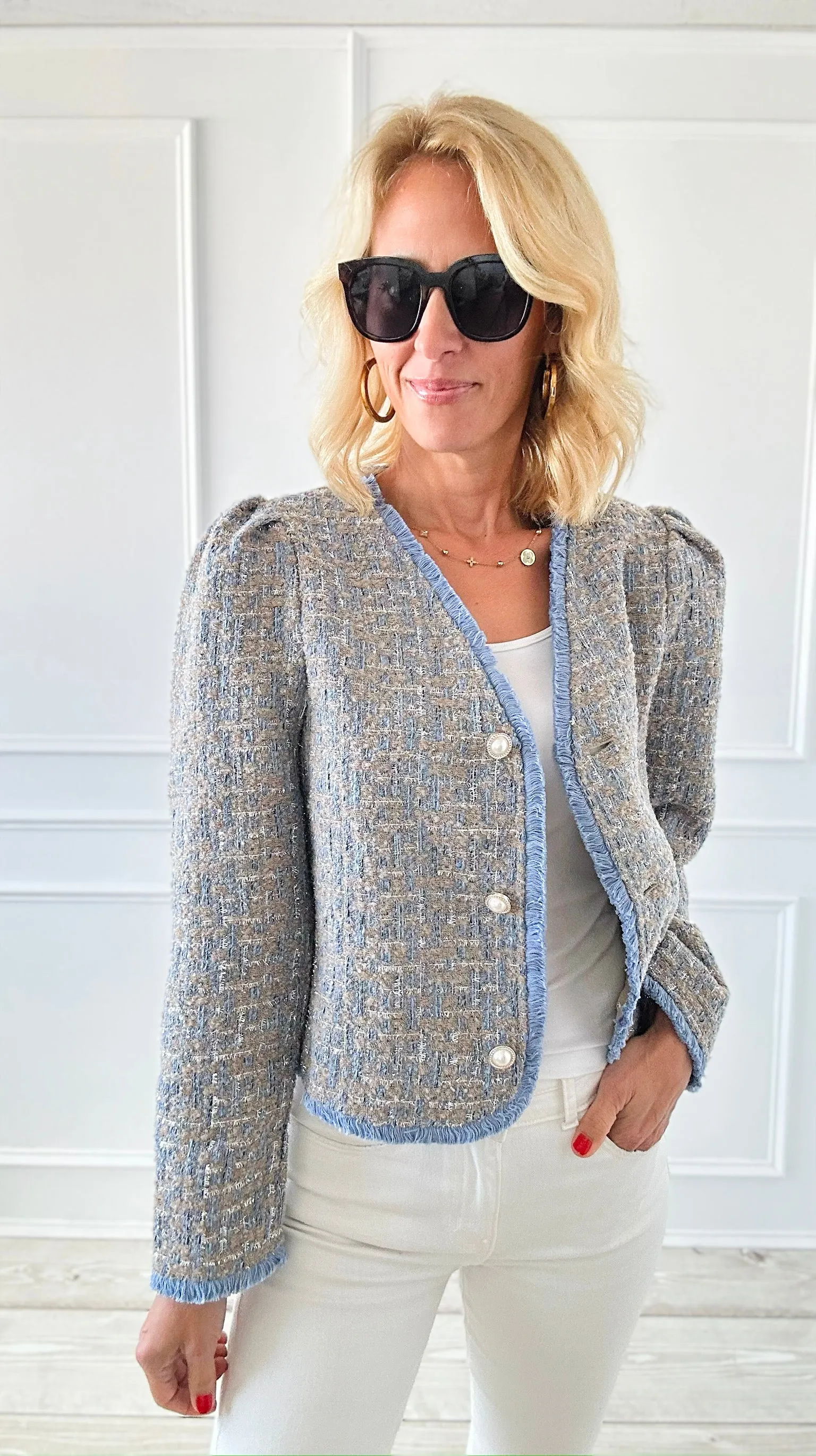 Parisian Elegance Buttoned Jacket
