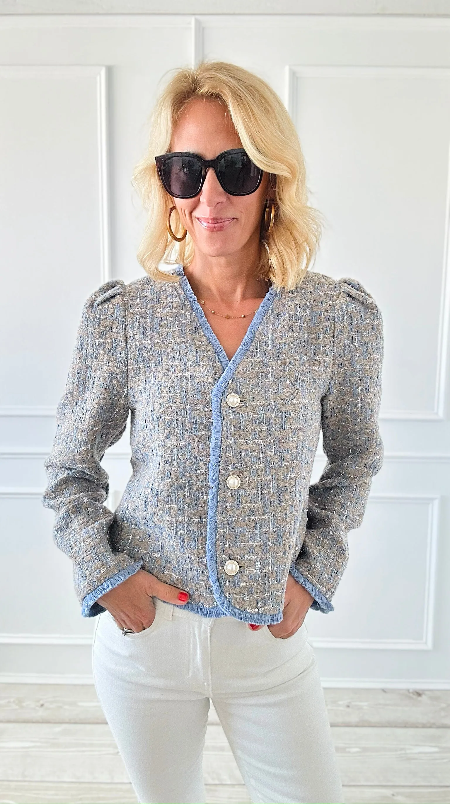 Parisian Elegance Buttoned Jacket