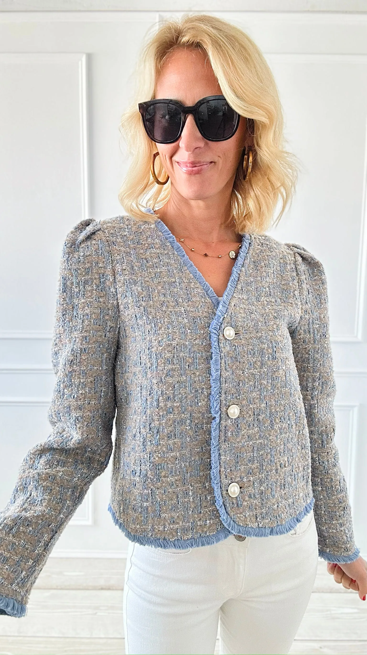Parisian Elegance Buttoned Jacket