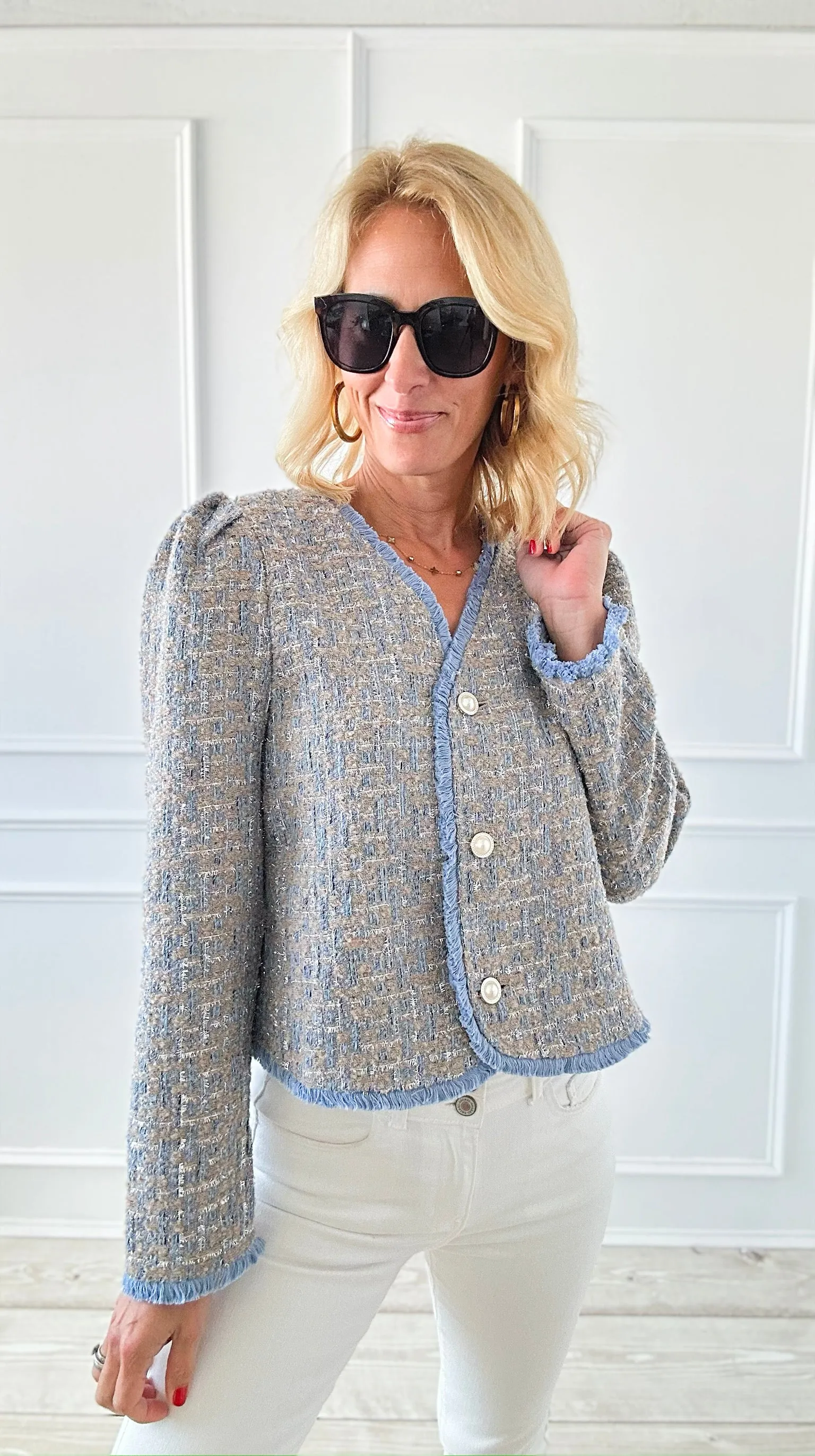 Parisian Elegance Buttoned Jacket