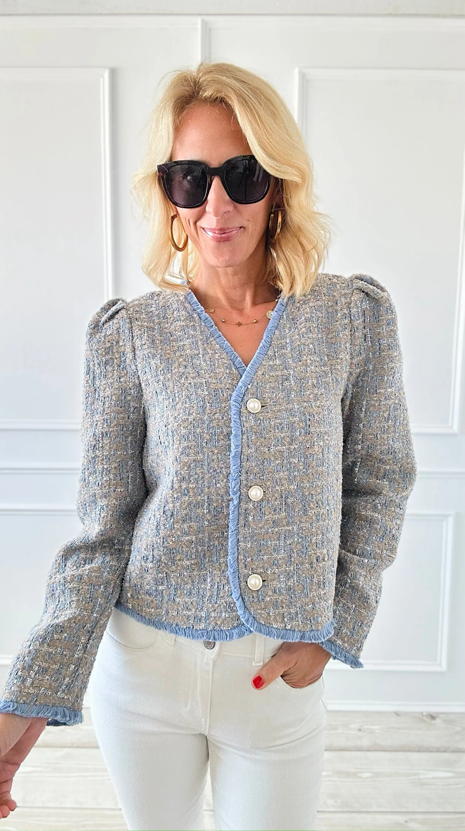 Parisian Elegance Buttoned Jacket