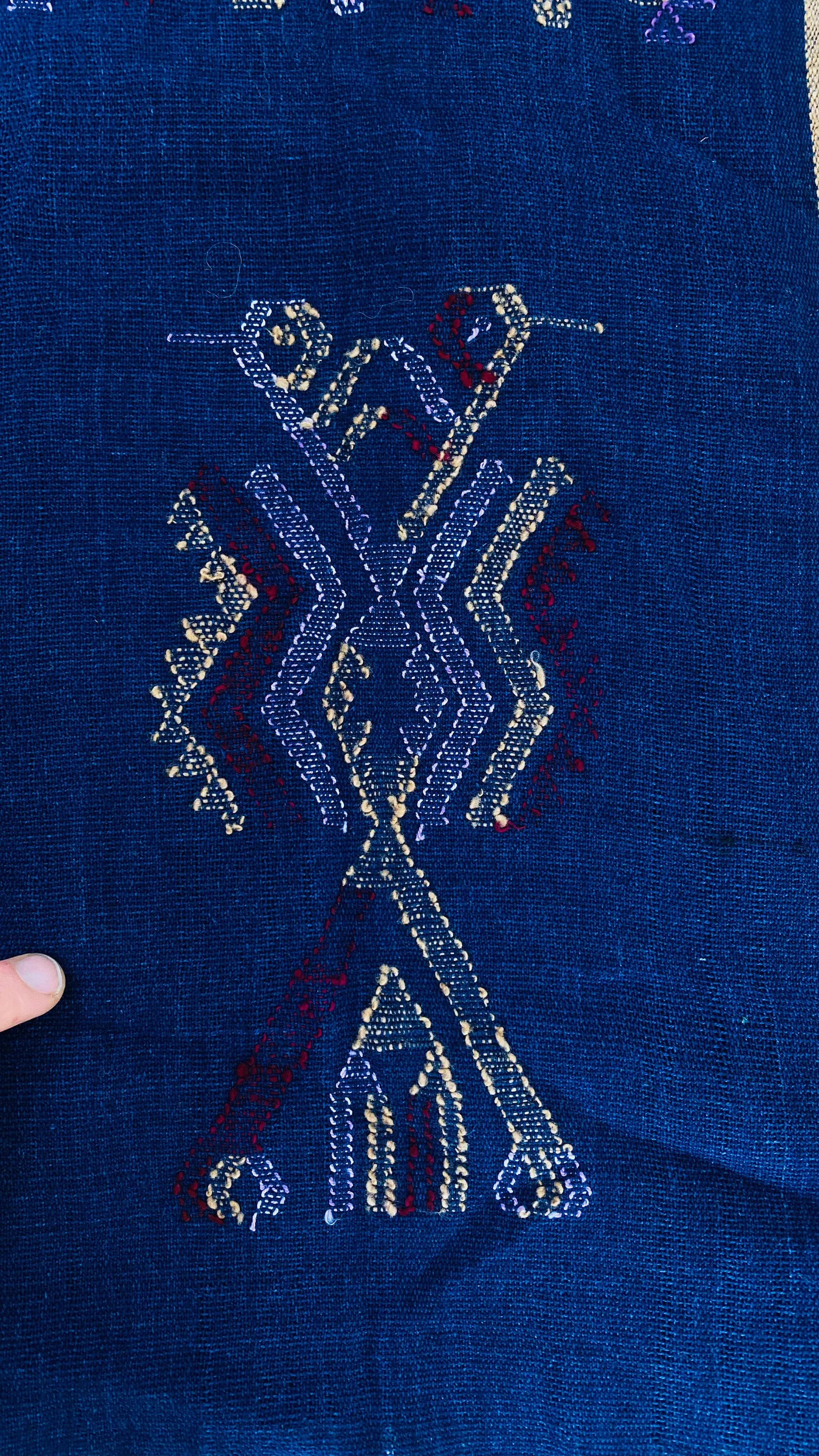 Pinotepa Don Luis Huipil. Silk & Cotton. Indigo & Cochinilla. Oaxaca, Mexico.