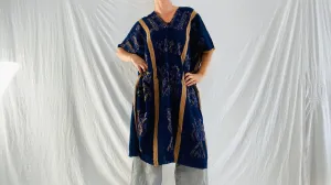 Pinotepa Don Luis Huipil. Silk & Cotton. Indigo & Cochinilla. Oaxaca, Mexico.