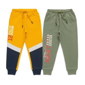 "Baby Boys' Jogger Pants  Pack of 2, Sporty 'Next Generation' & 'Athletic Division' Prints, Cotton Blend"