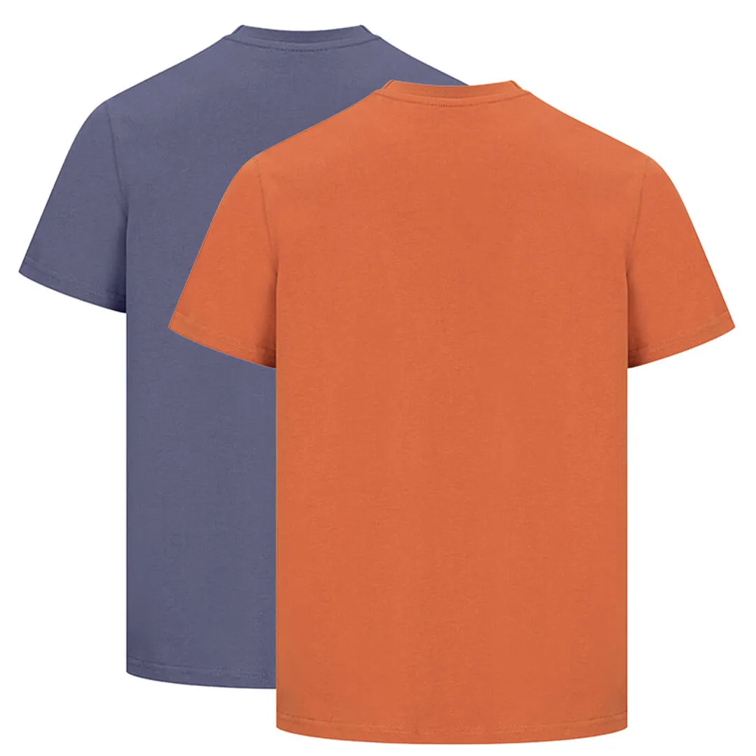 Sandwood 2-Pack T-Shirts - Slate Blue/Rust by Hoggs of Fife