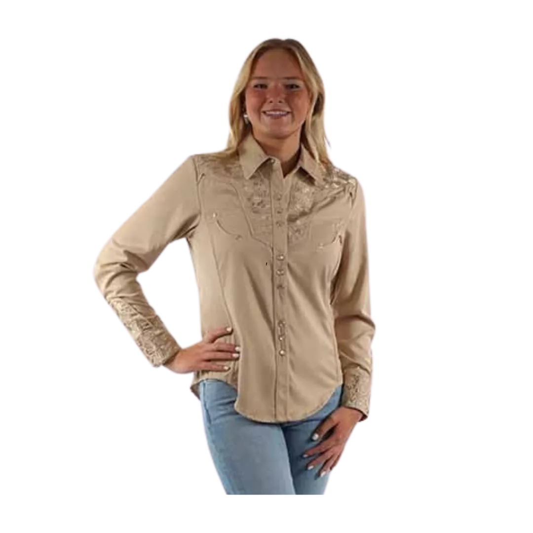 Scully Leather Women's Tooled Sand Shirt