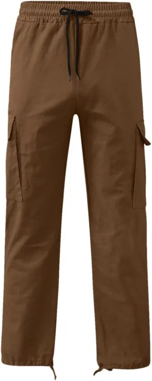 sdbrld Cargo Pants For Men Men's Fashion Relaxed Fit Beach Pants Streetwear Baggy Trousers Cargo Pants with Zipper Pockets