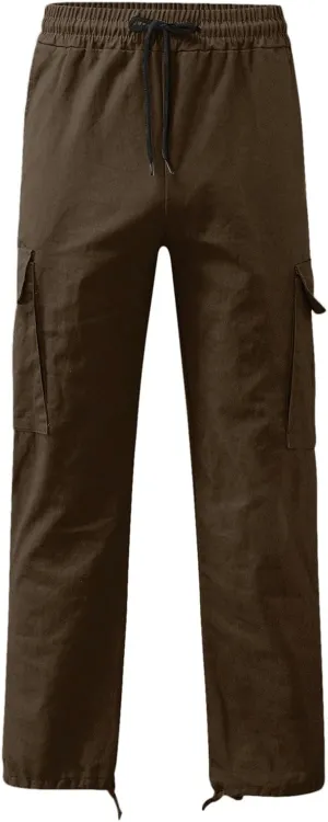 sdbrld Cargo Pants For Men Men's Fashion Relaxed Fit Beach Pants Streetwear Baggy Trousers Cargo Pants with Zipper Pockets