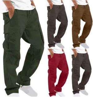 SMIDOW Mens Cargo Pants Relaxed Fit Elastic Waist Casual Loose Joggers Workout Athletic Pant Trousers Trendy Sweatpants