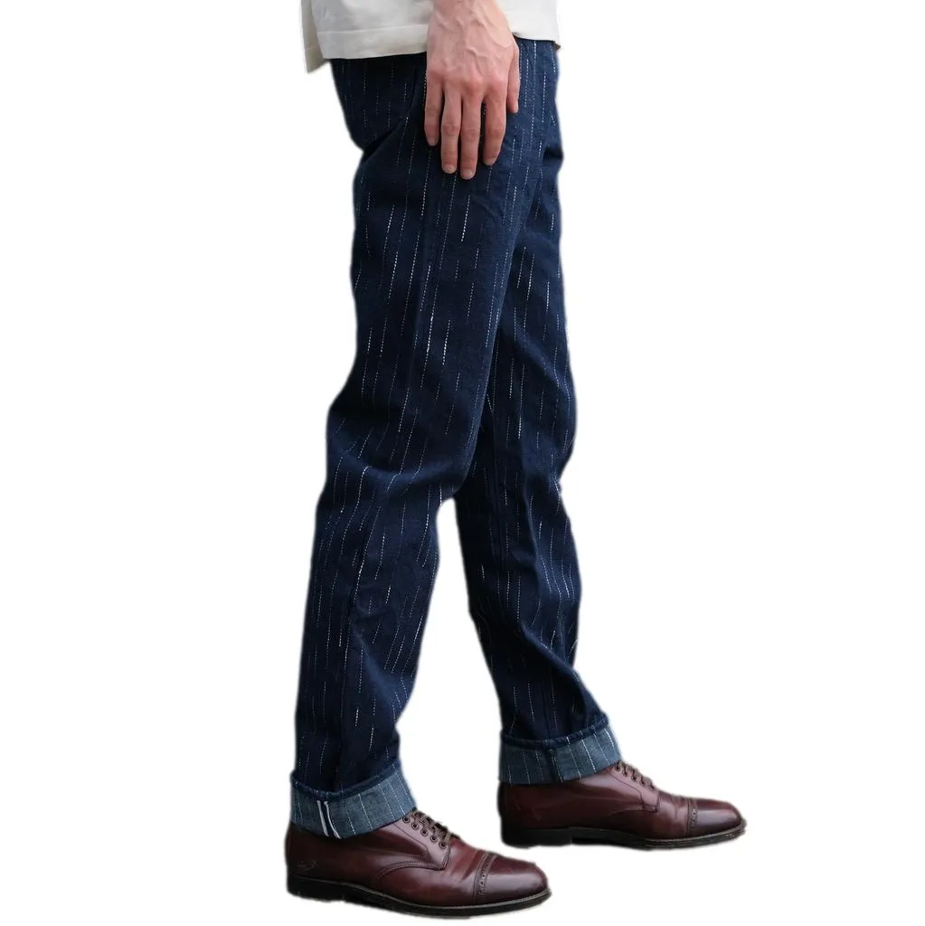 Studio D'Artisan Indigo "Rain" Kasuri Selvedge Jeans (Tapered)