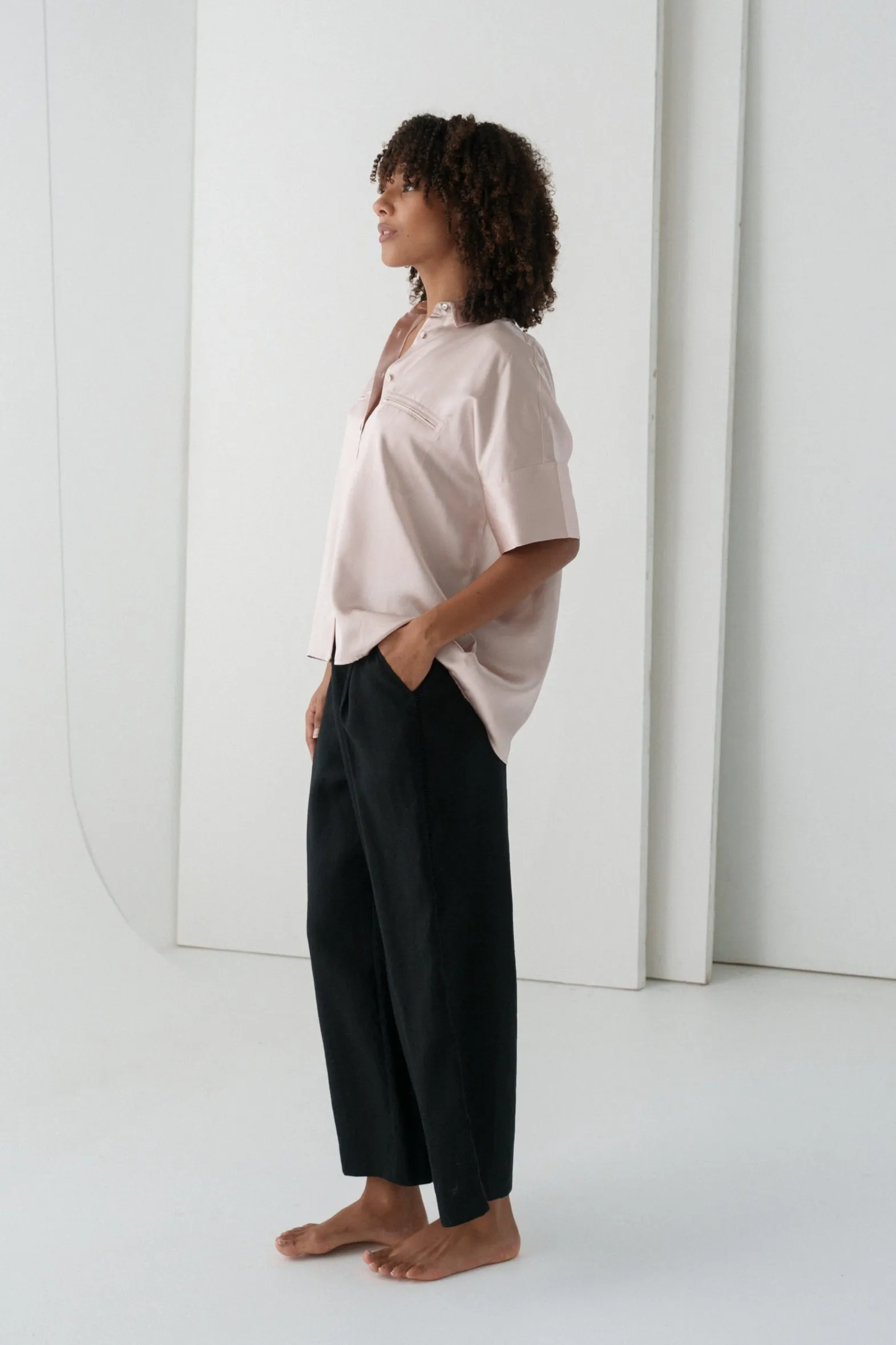 TONI PINK SILK SHIRT