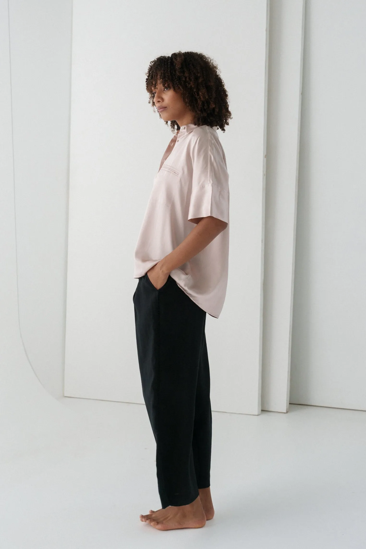 TONI PINK SILK SHIRT