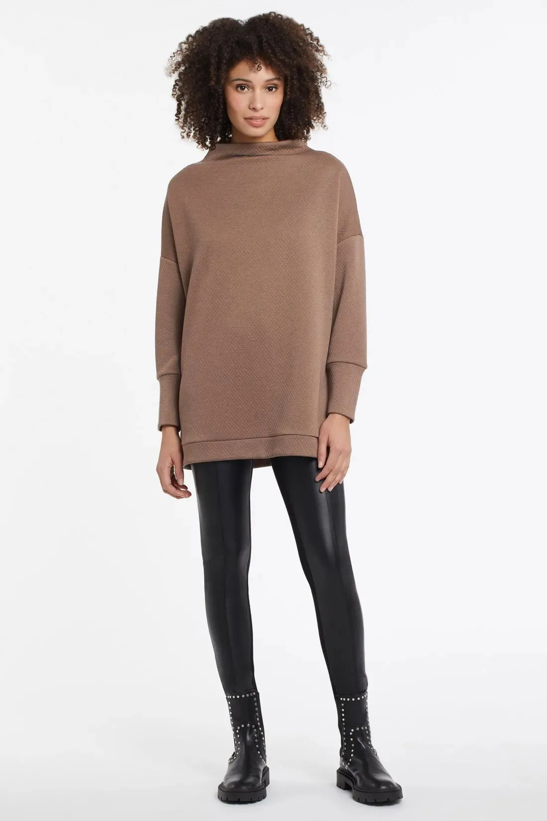 VERONA VEGAN LEATHER COMBINATION LEGGINGS - TRIBAL 7522O-4650