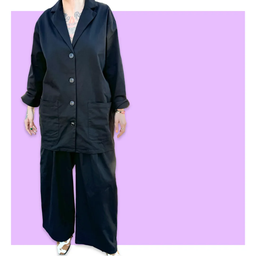 Wide Leg Pants - Black