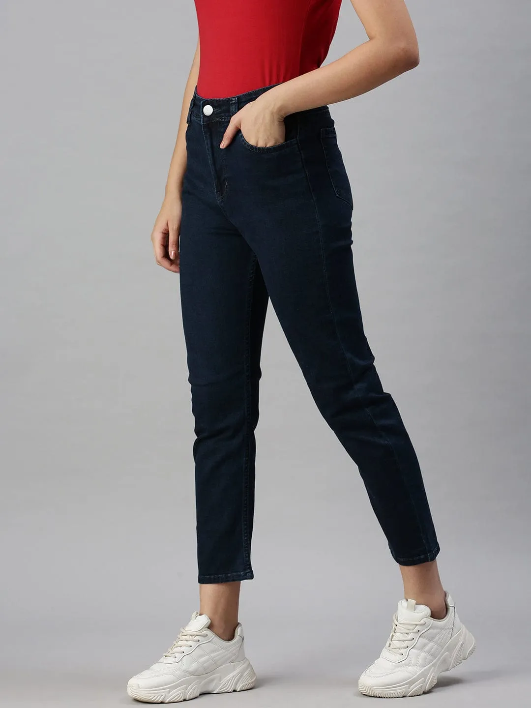 Women Blue Jean High-Rise Stretchable Jeans