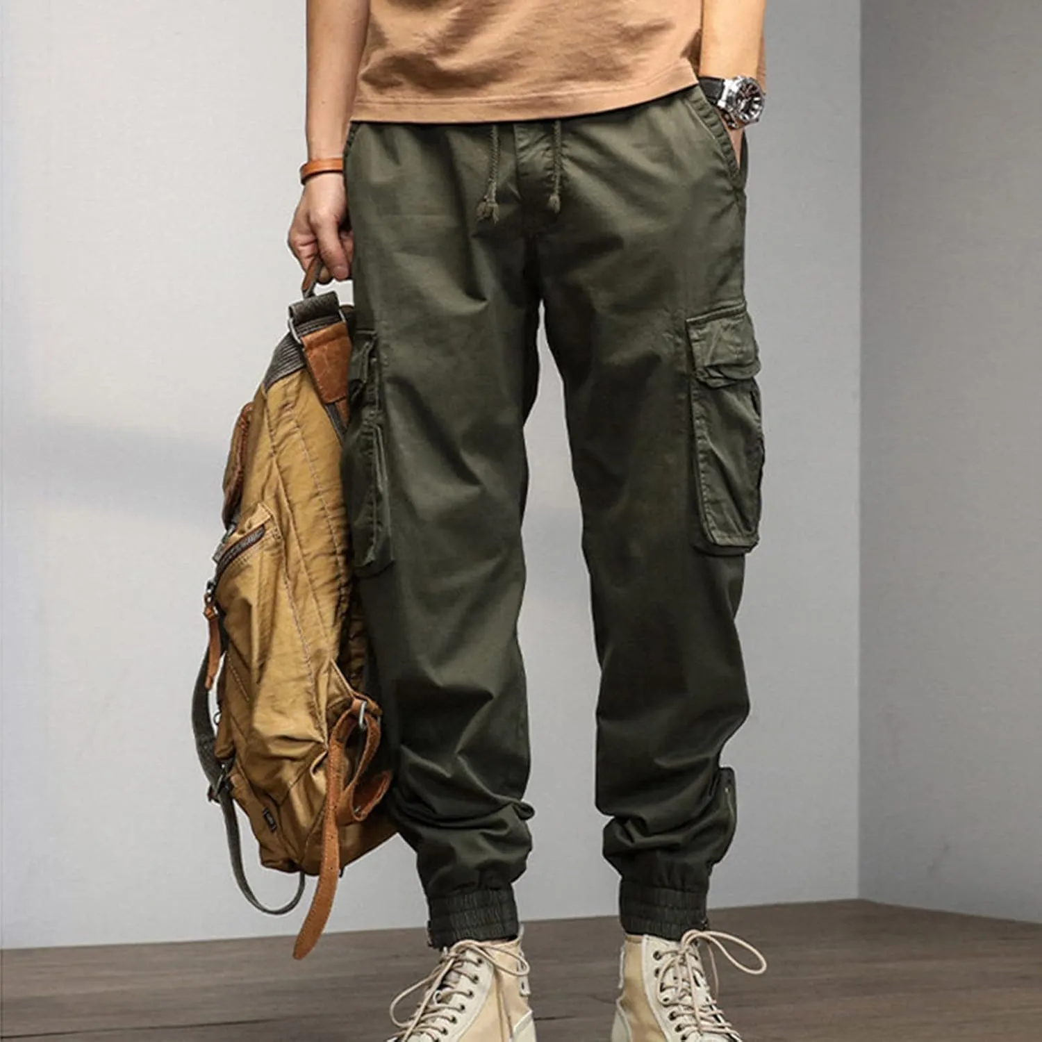 Work Pants for Men Construction Flex Waterproof Baggy Sweat Pants Classic Work Pants Relaxed Fit Straight Leg Tousers