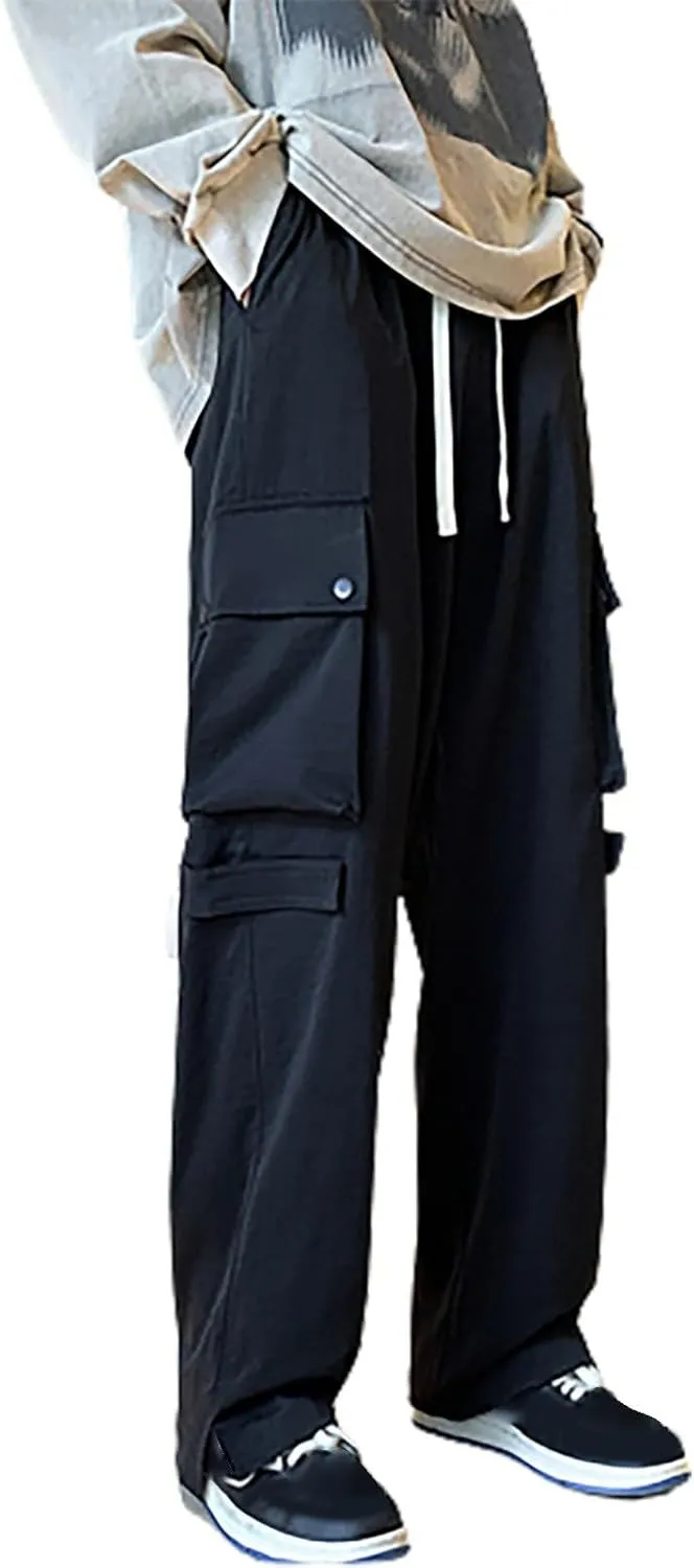 Work Pants for Men Slim Fit Loose Casual Sweatpants Lightweight Tactical Pants Multi Pockets Twill Sport Hiking Pants